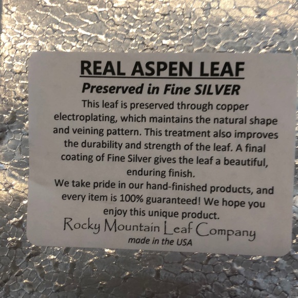 Gorgeous Real leaf preserved in fine silver 🍃 - Picture 4 of 4